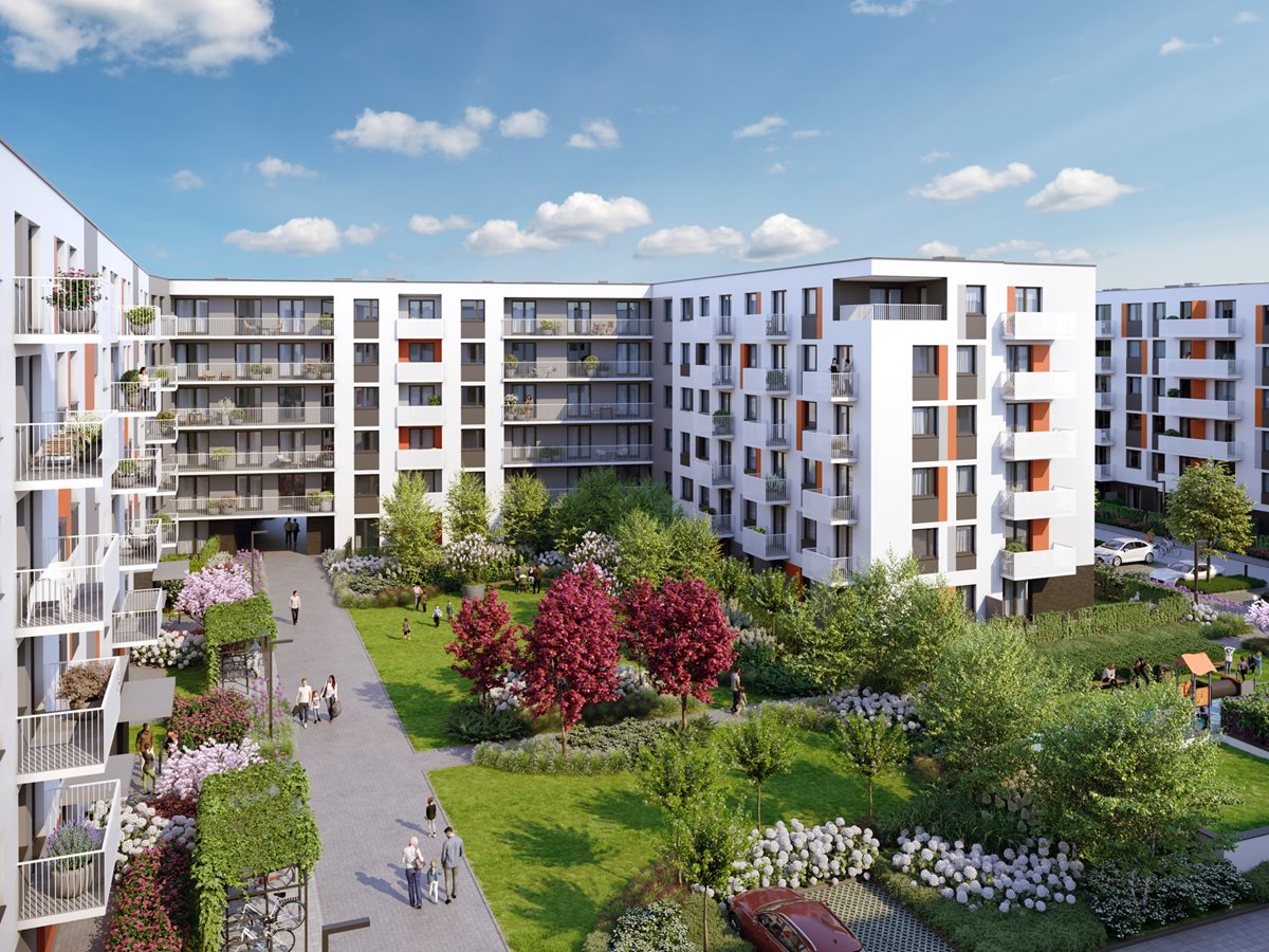 Osiedle Międzyleska - Etap 2, widok na dziedziniec