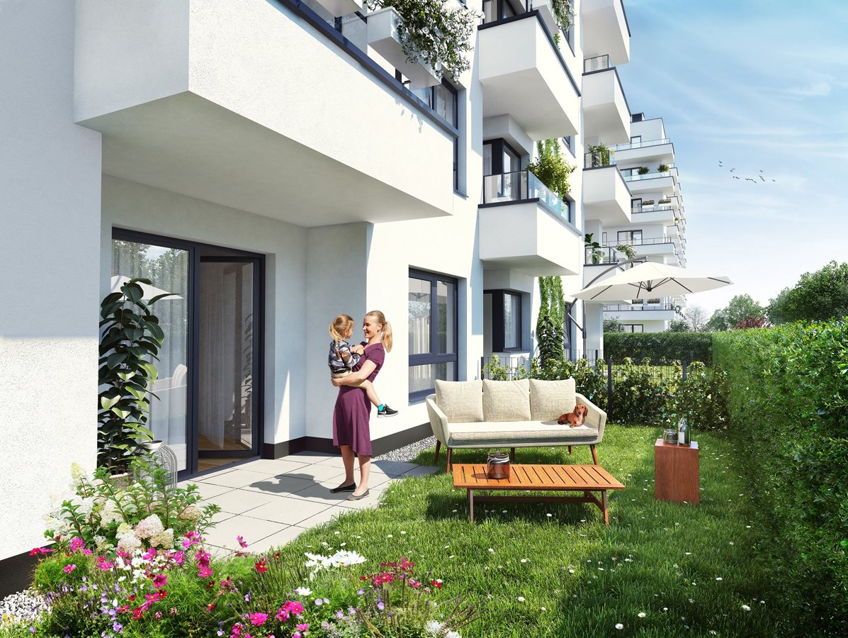 Osiedle Urbino - Etap 1.3 - Widok na przydomowy ogródek