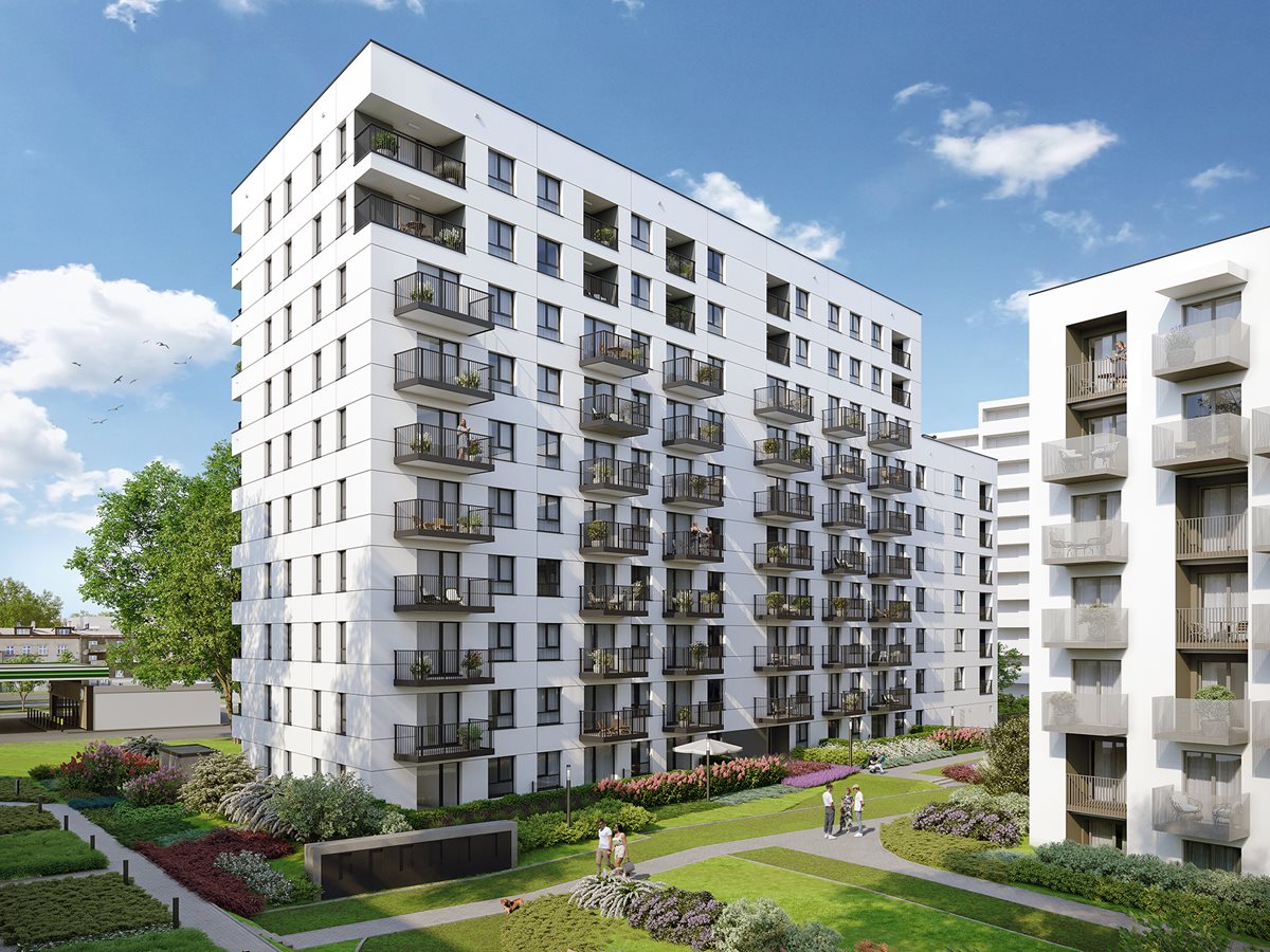 29 Aleja - Widok na budynek C od strony dziedzinca