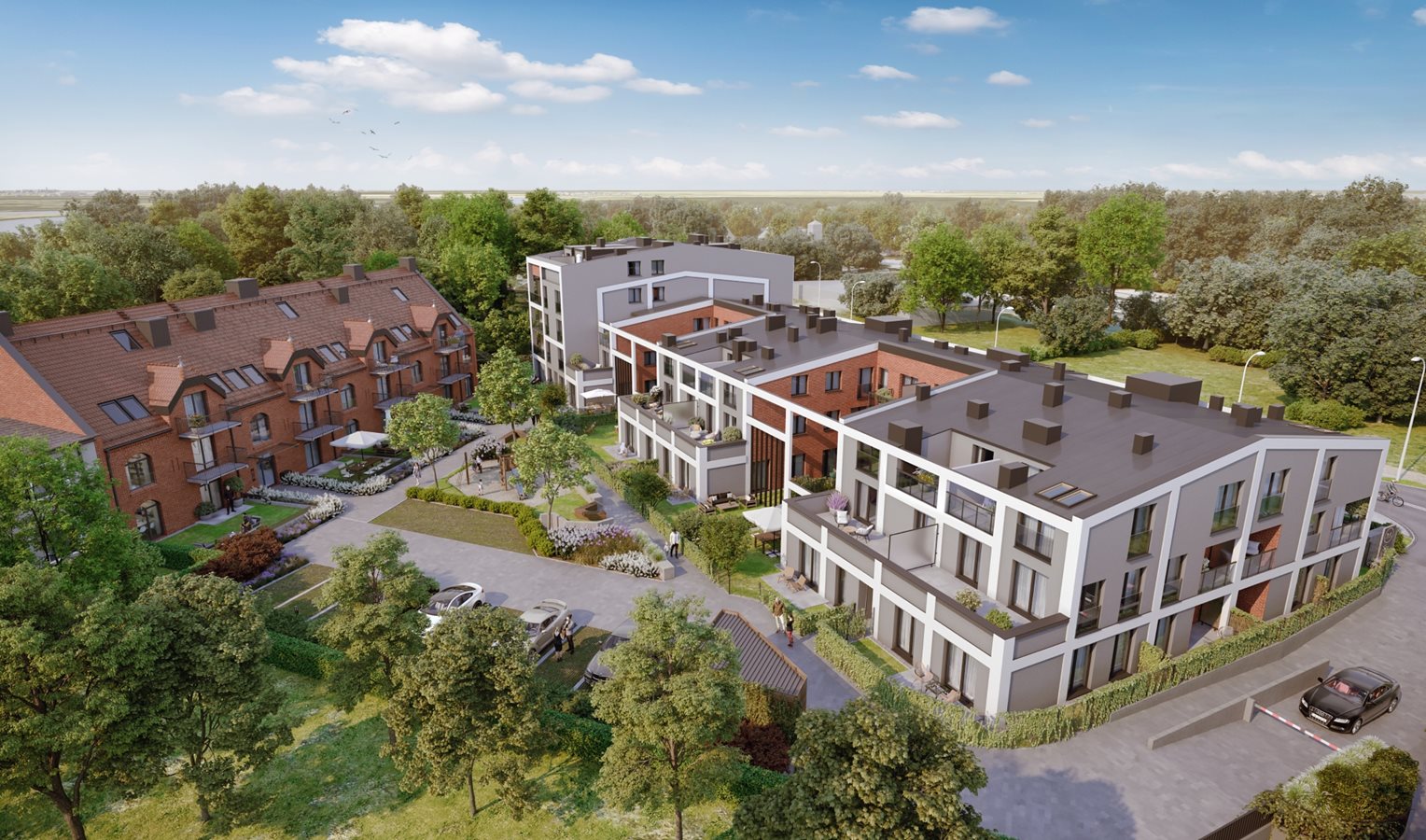 Osobowicka 114 - Widok na budynki z lotu ptaka