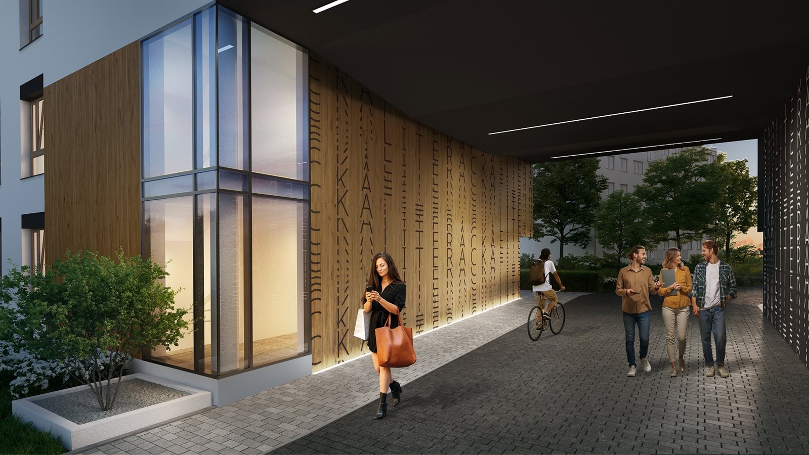 Apartamenty Literacka - Widok na przejście bramne