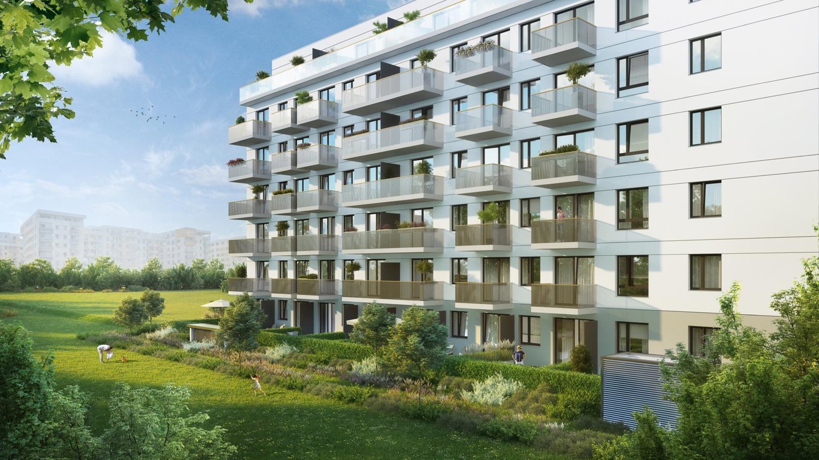 Osiedle przy Ryżowej - Widok na zielone ogródki