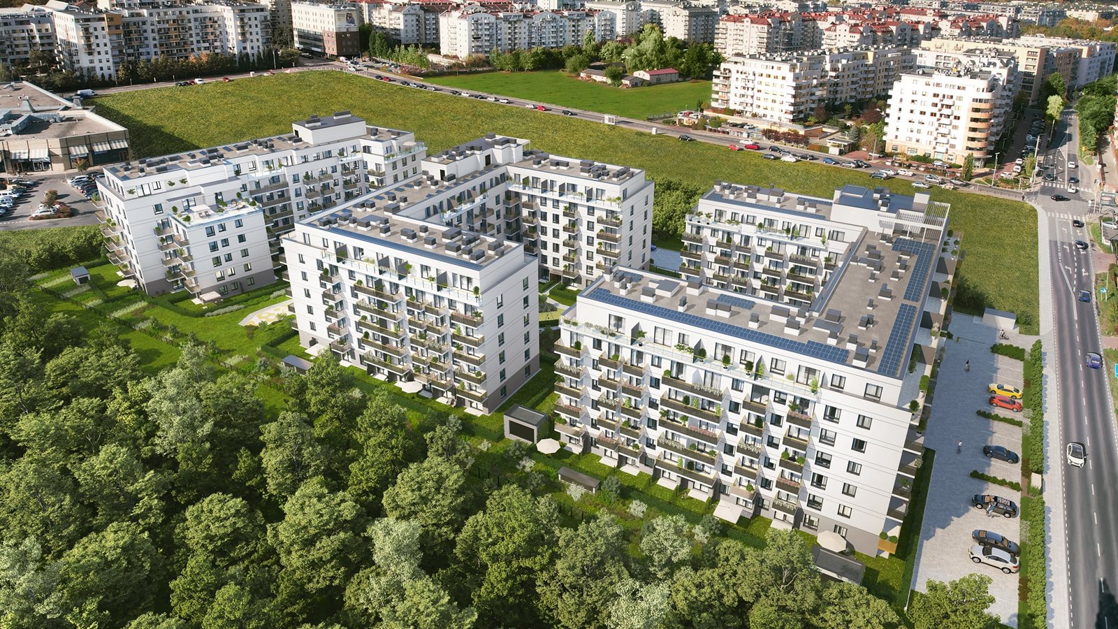 Osiedle przy Ryżowej - Widok z lotu ptaka