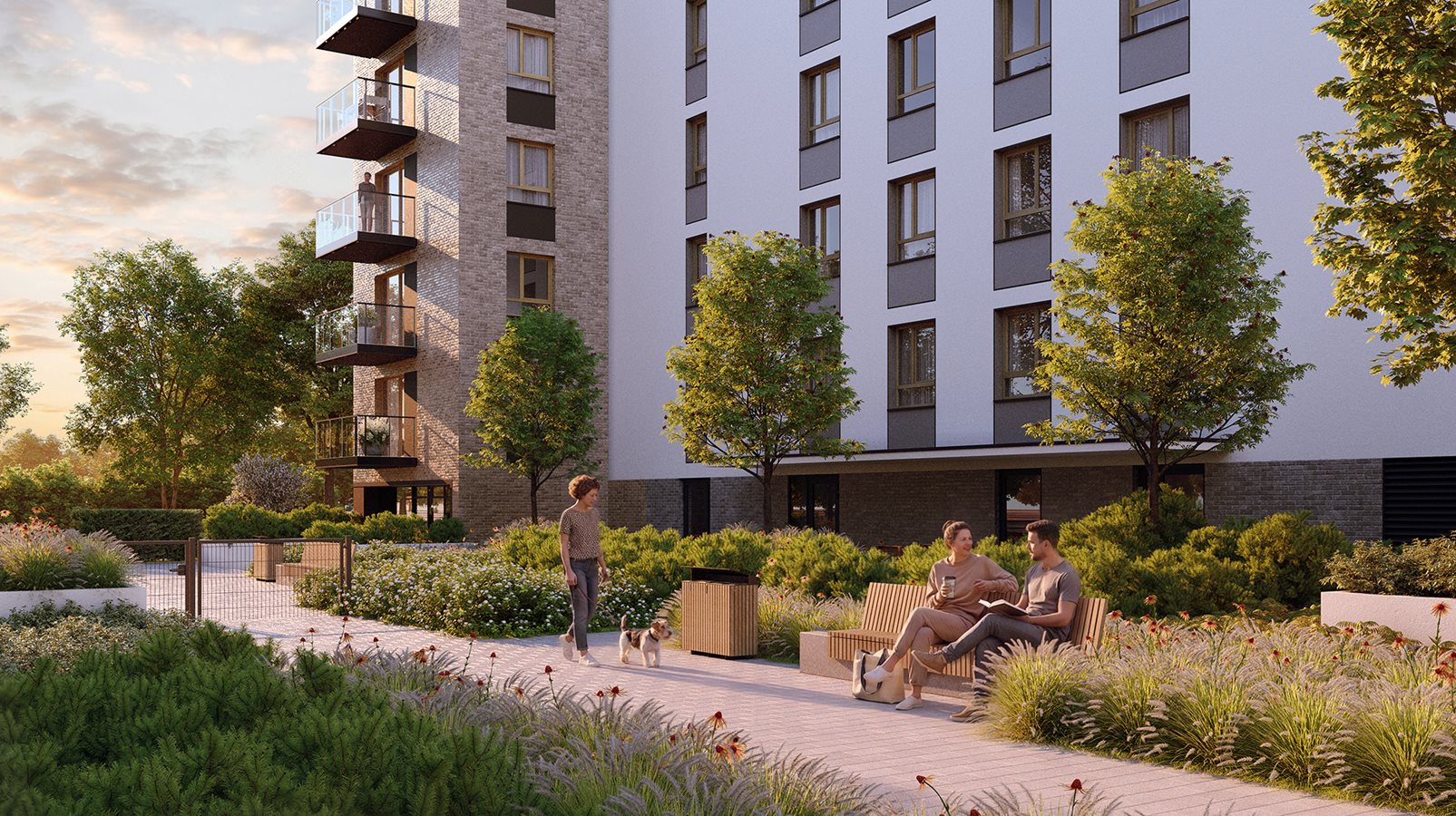 Apartamenty Myśliborska Park - widok na budynek J