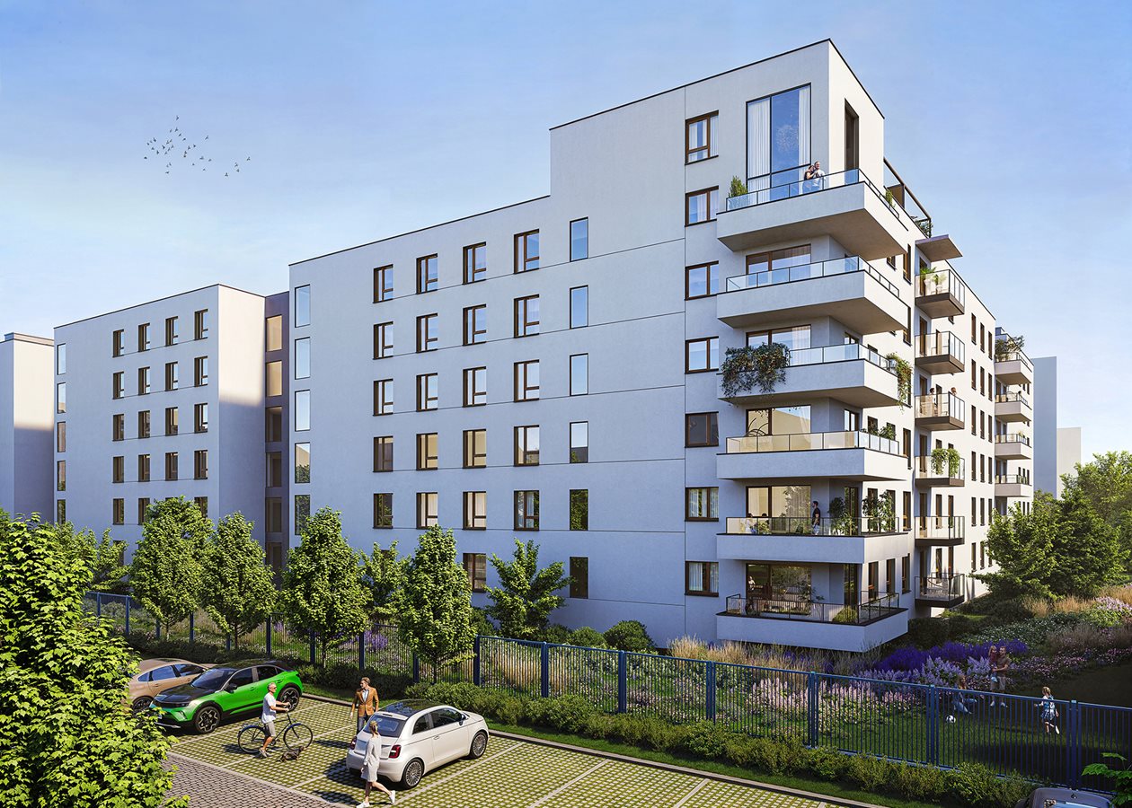 Apartamenty Rudnickiego - Widok na elewację budynków od ul. Gen. Maczka