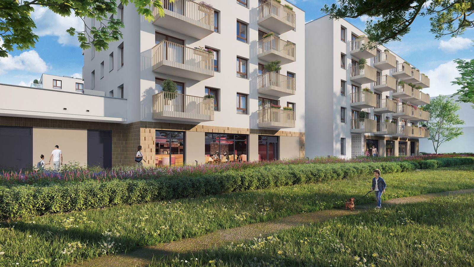 Osiedle Przystanek Międzylesie - Widok na lokale usługowe