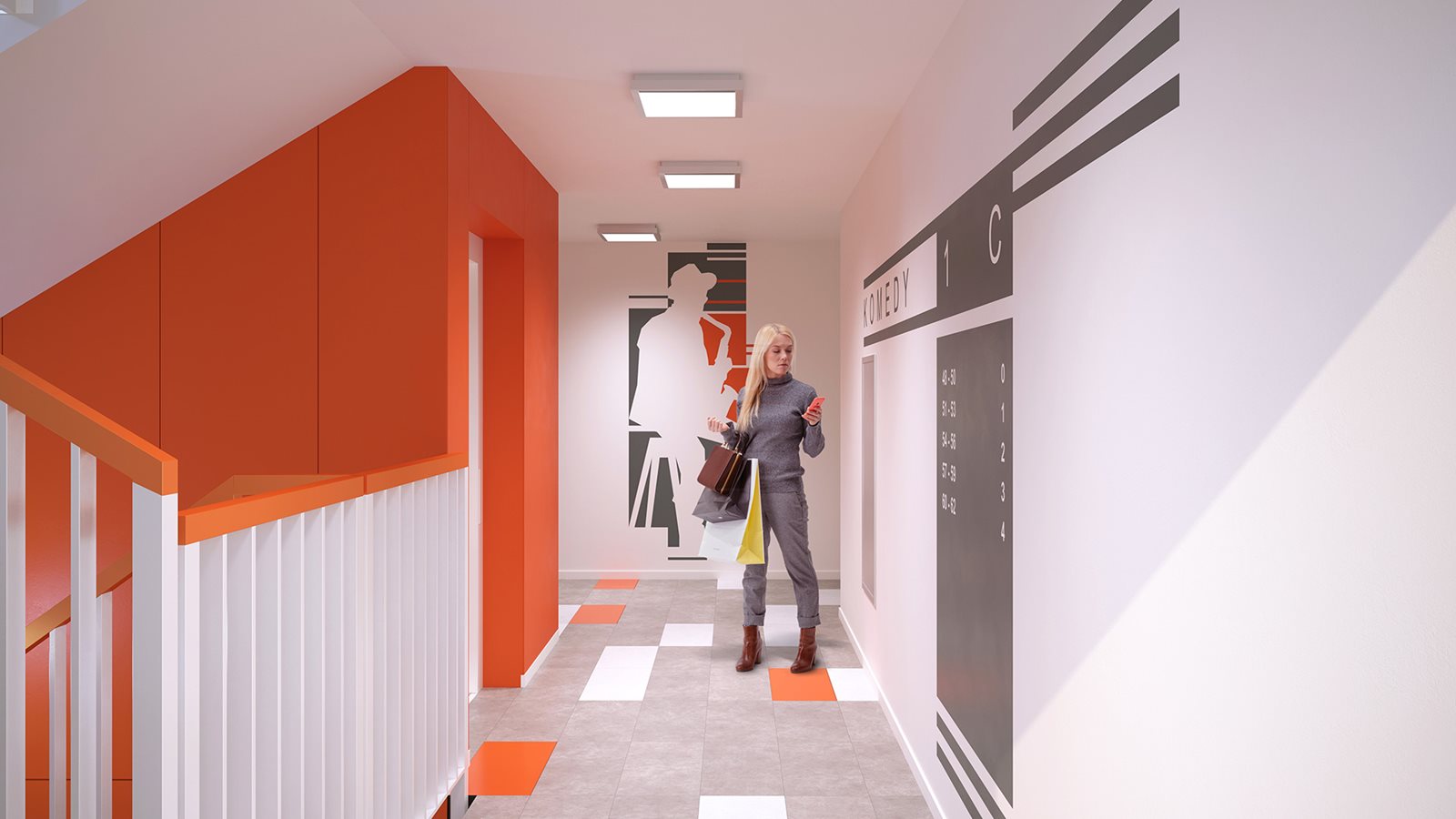 Osiedle Komedy - Etap 1, hall na 1 piętrze