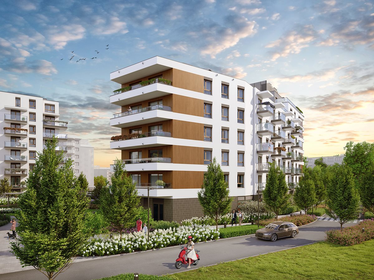 Apartamenty Literacka - Etap 2 - Widok na elewację budynku C