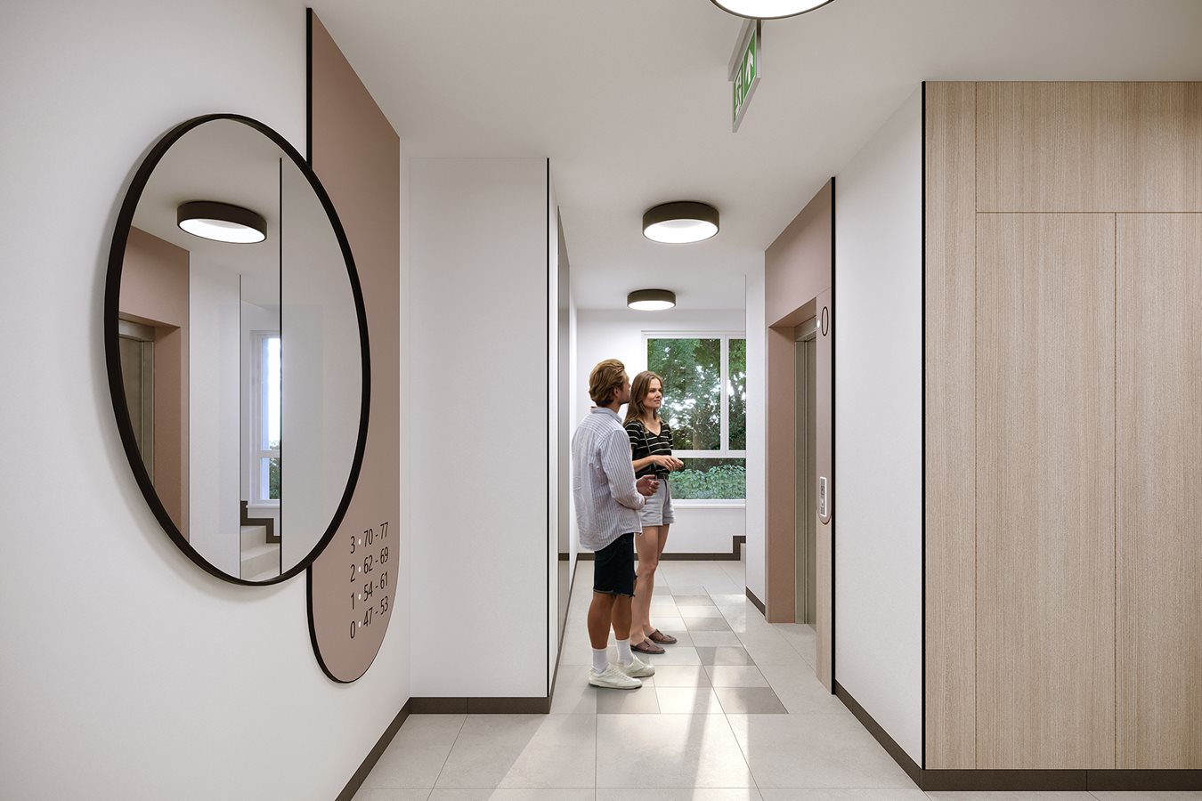 Osiedle Myśliborska - widok na hall i portal windowy