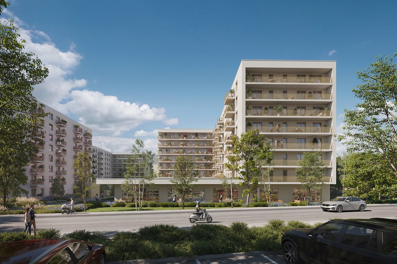 Przystanek Prądnik - Etap 2 - Widok na planowane budynki