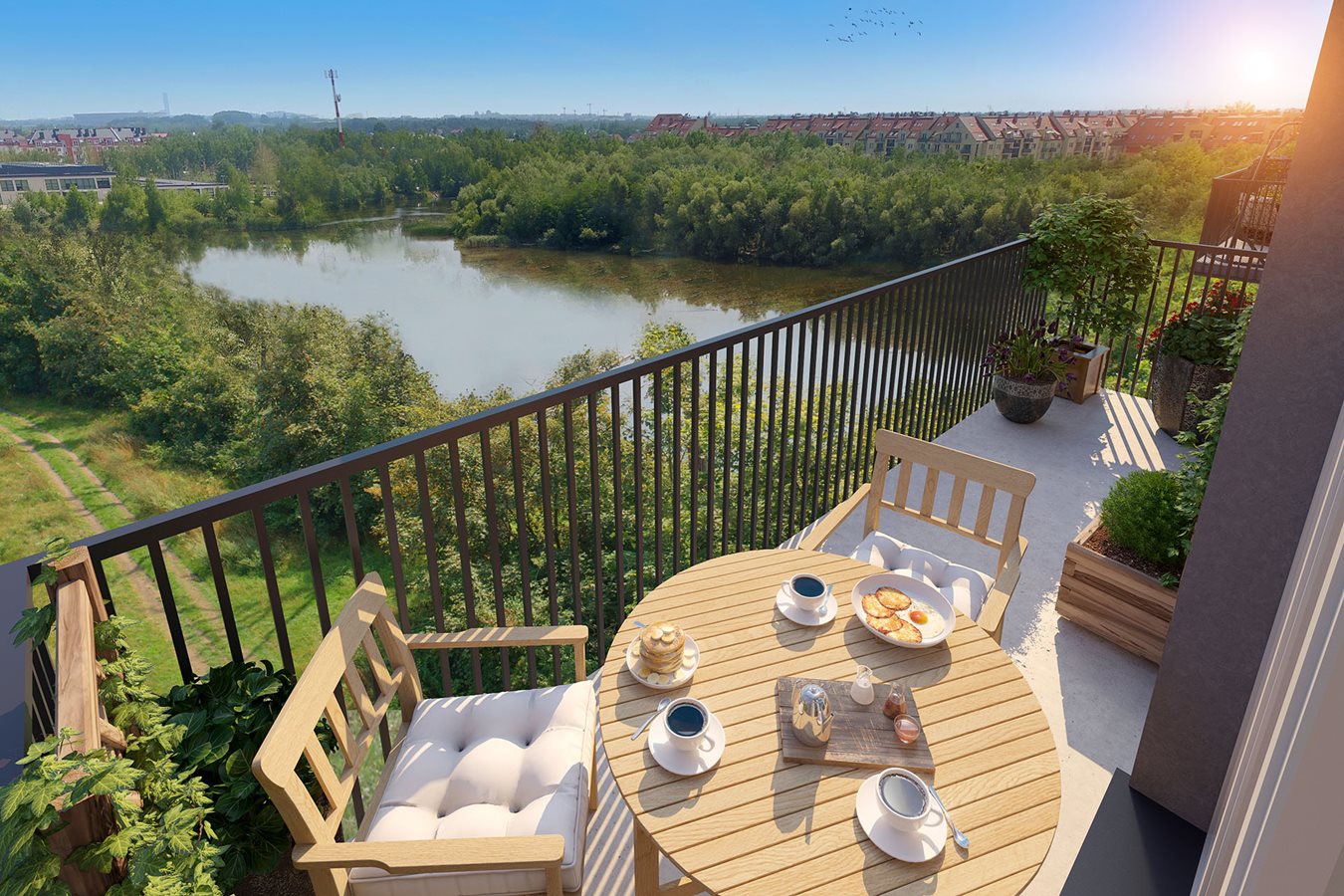 Osiedle Idylla - Etap 1, widok z balkonu