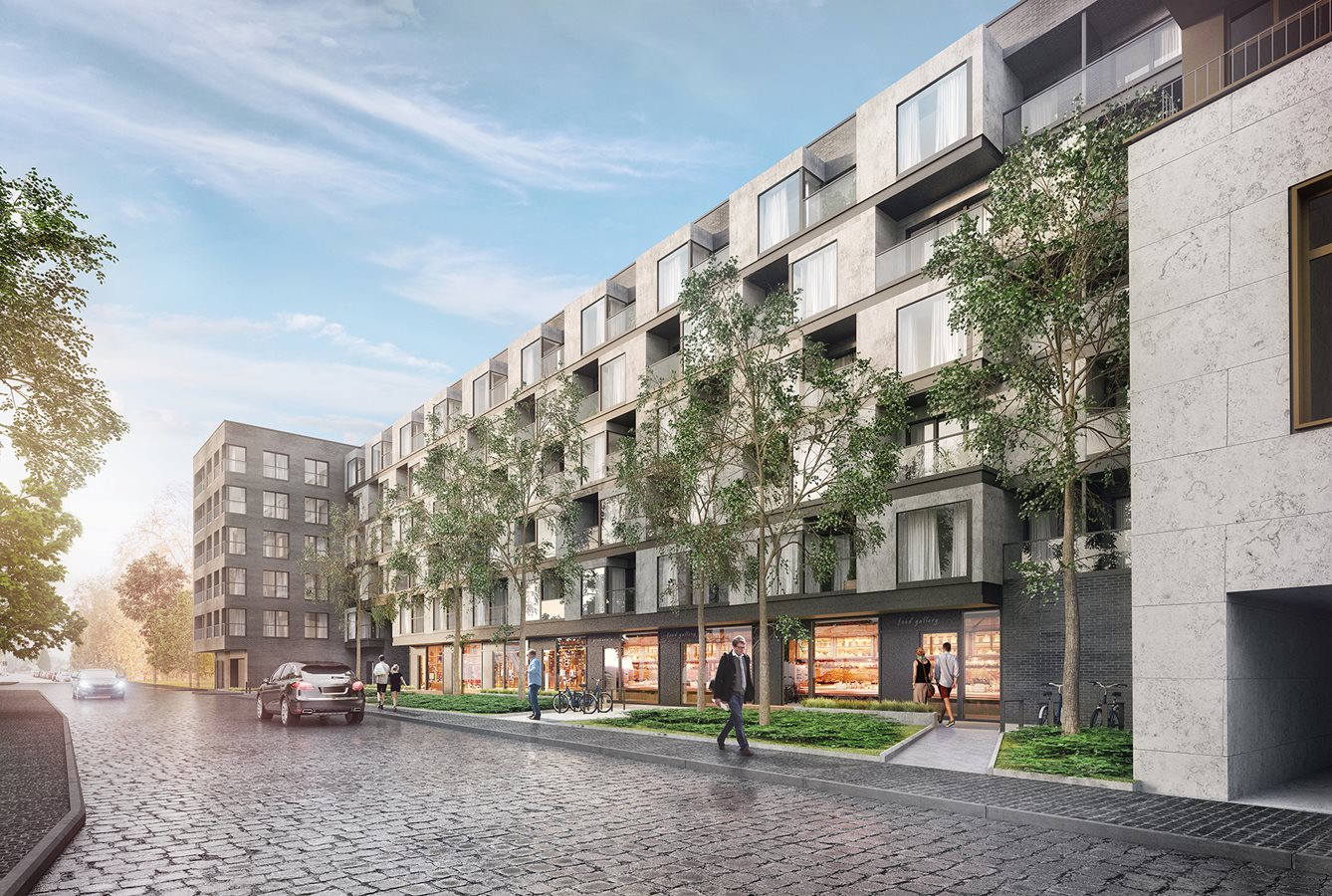 Apartamenty Księcia Witolda - Widok na elewację od ul. Księcia Witolda