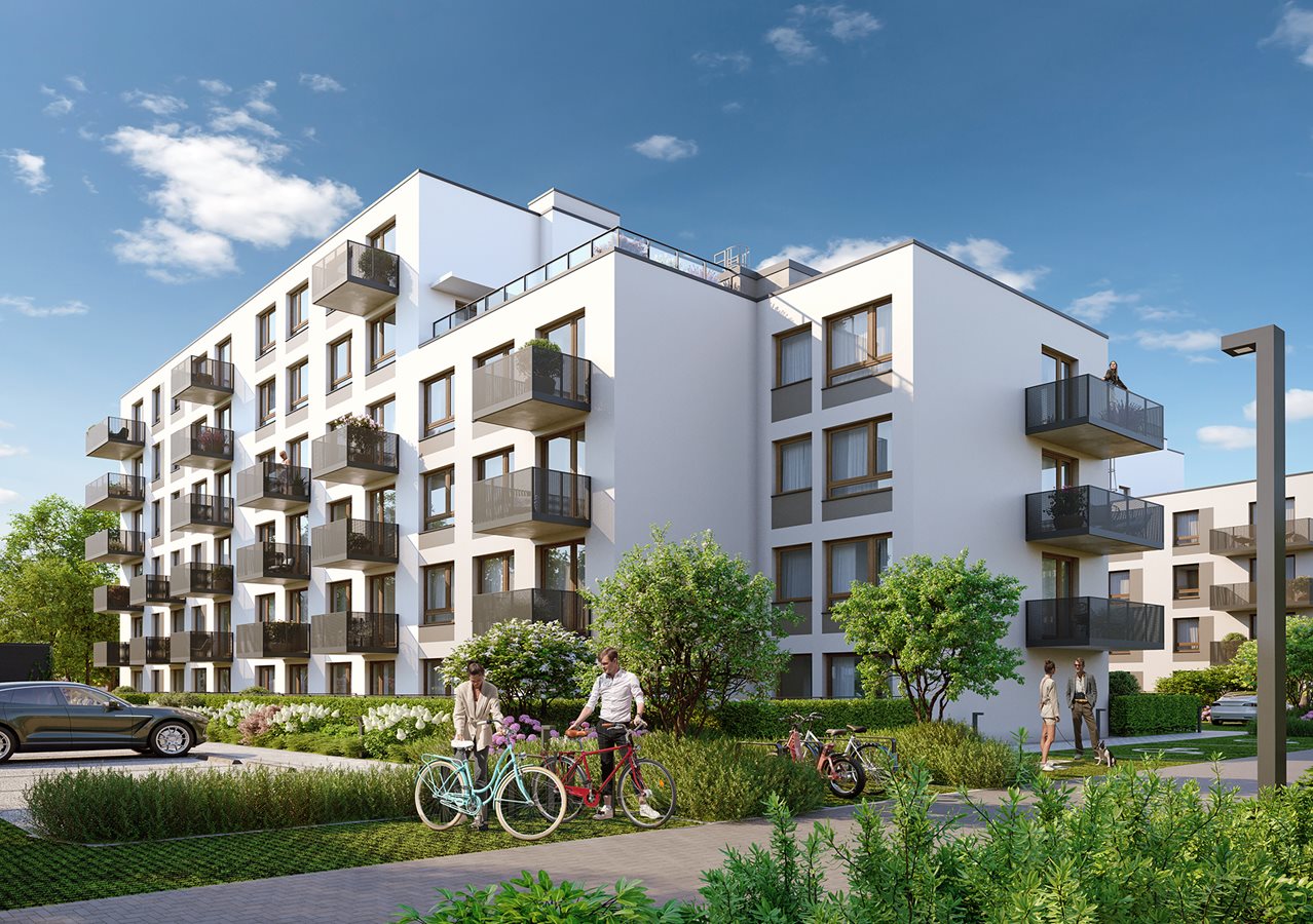 Osiedle Przy Forcie - Widok na elewację budynku A