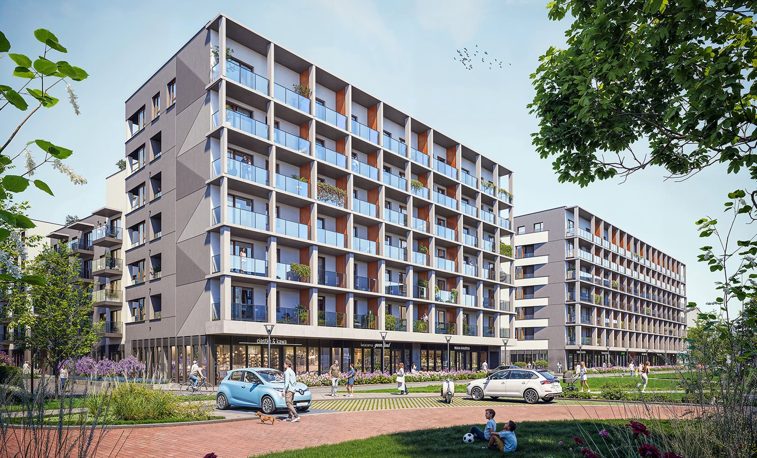 Apartamenty Rudnickiego - Widok na elewacje budynków od ul. Rudnickiego