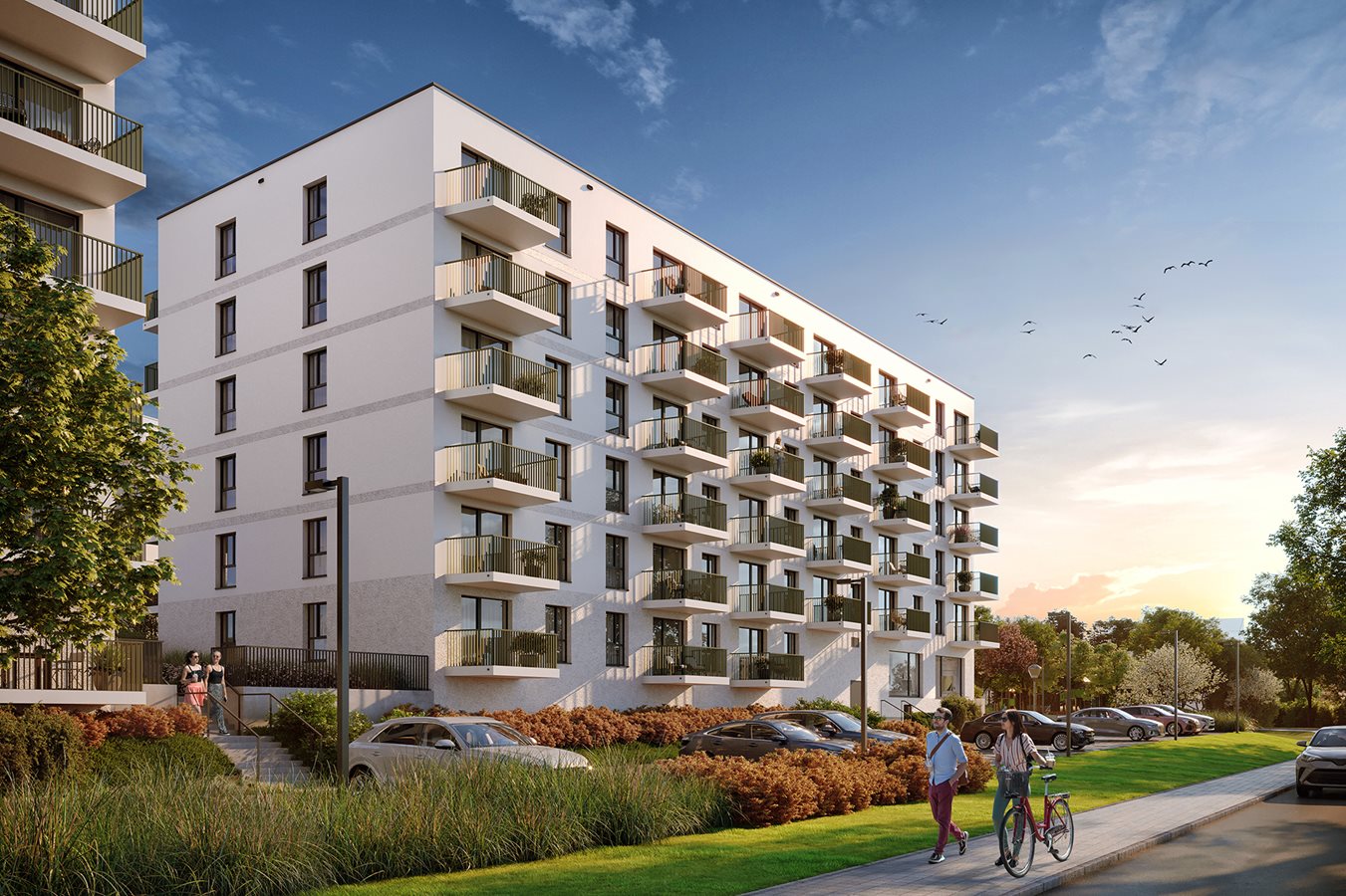 Osiedle Górka Narodowa - Etap 5_1 - Widok na elewację budynku A