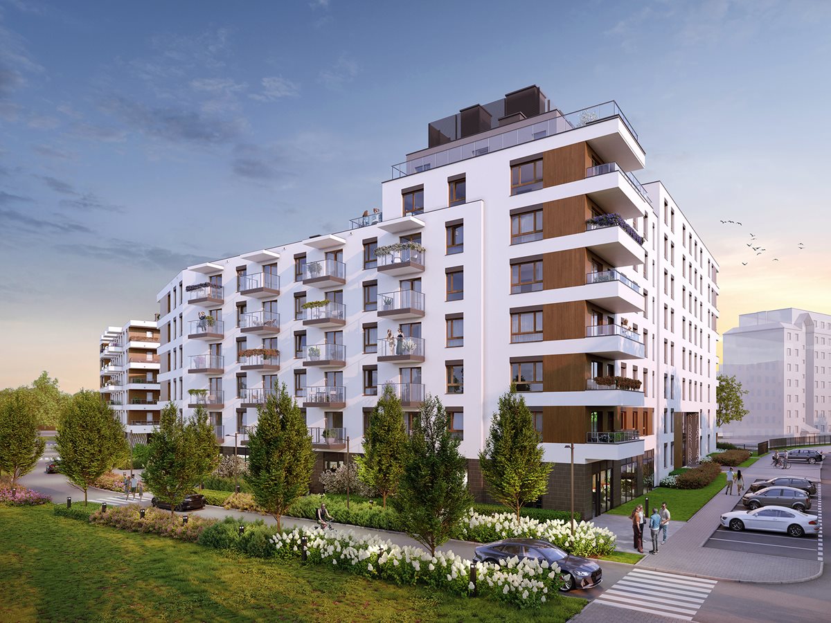 Apartamenty Literacka - Etap 2 - Widok na budynki od ul. Literackiej