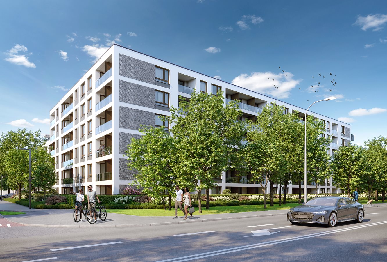 Osiedle Przy Forcie - Widok na budynek A od strony ul. Dzieci Warszawy