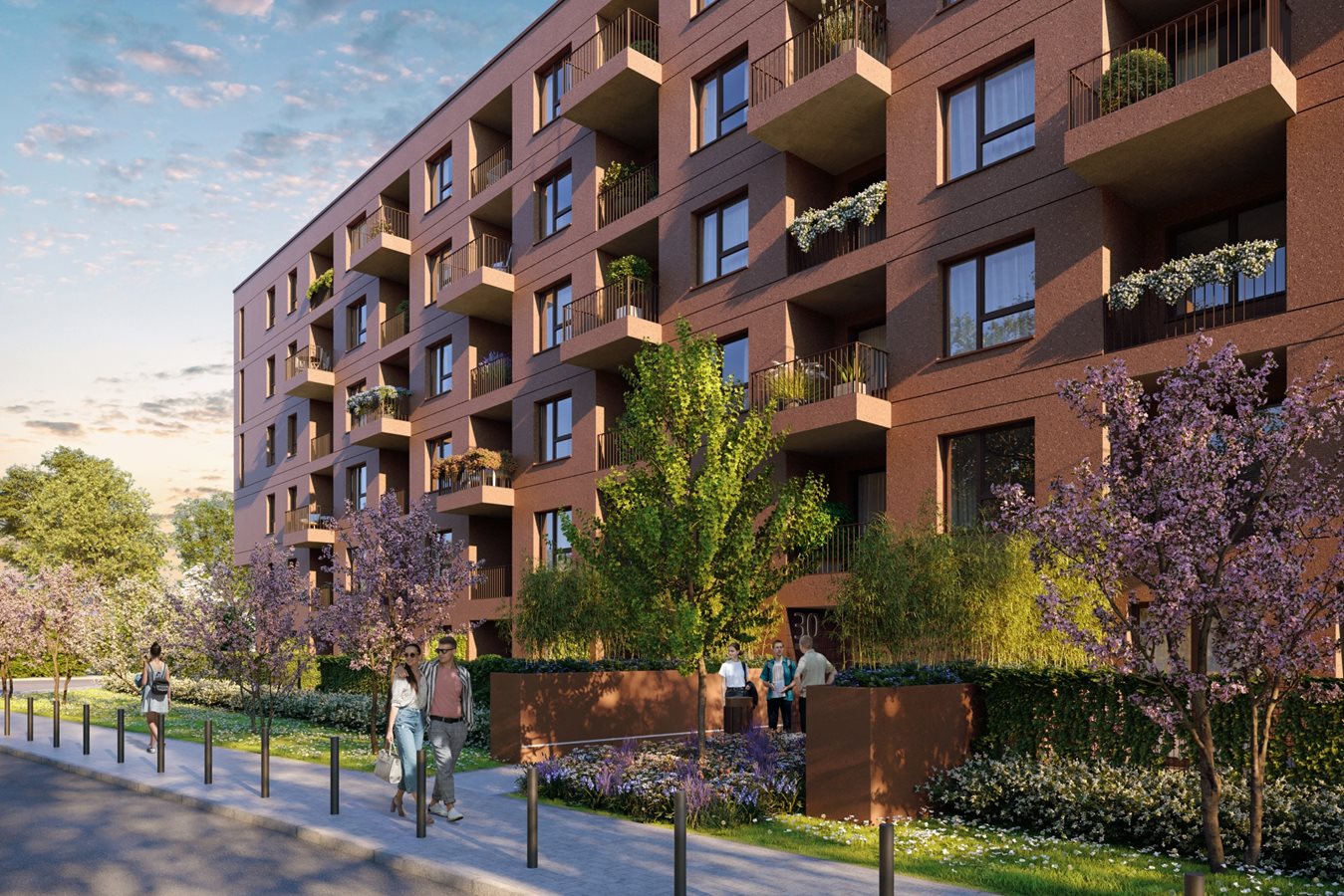 Osiedle Międzyleska - Etap 3, widok na budynek od strony ulicy